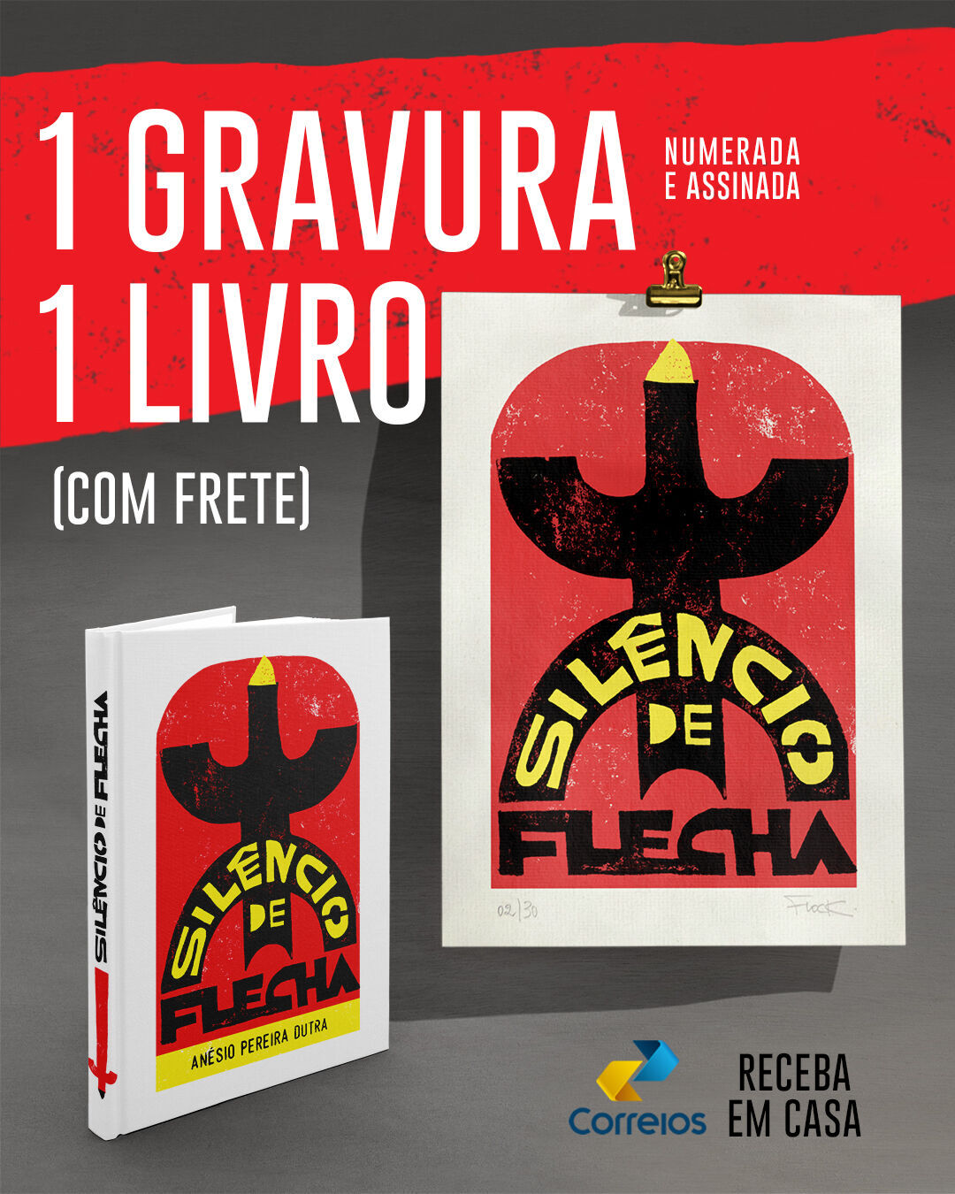 1 livro + 1 gravura exclusiva do projeto (COM FRETE)