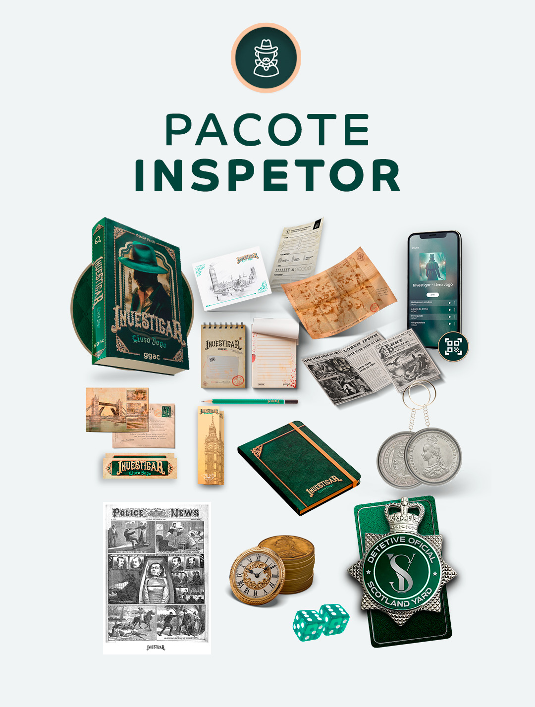 🕵️‍♀️ PACOTE INSPETOR!