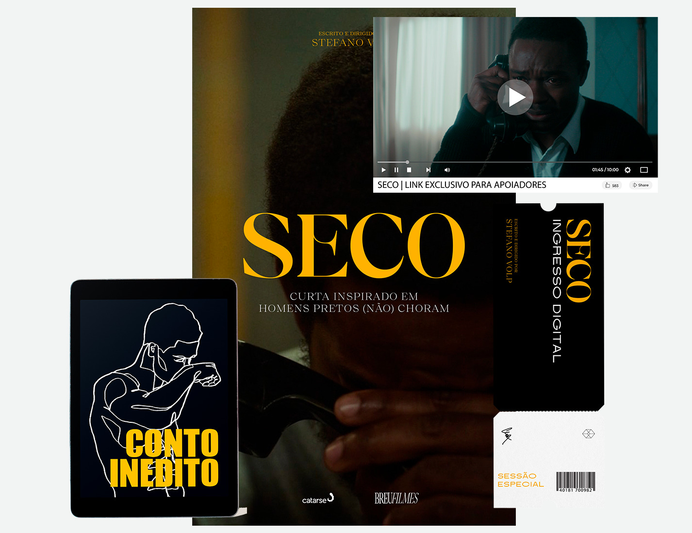 Pré-estreia + nome nos créditos + conto inédito + pôster