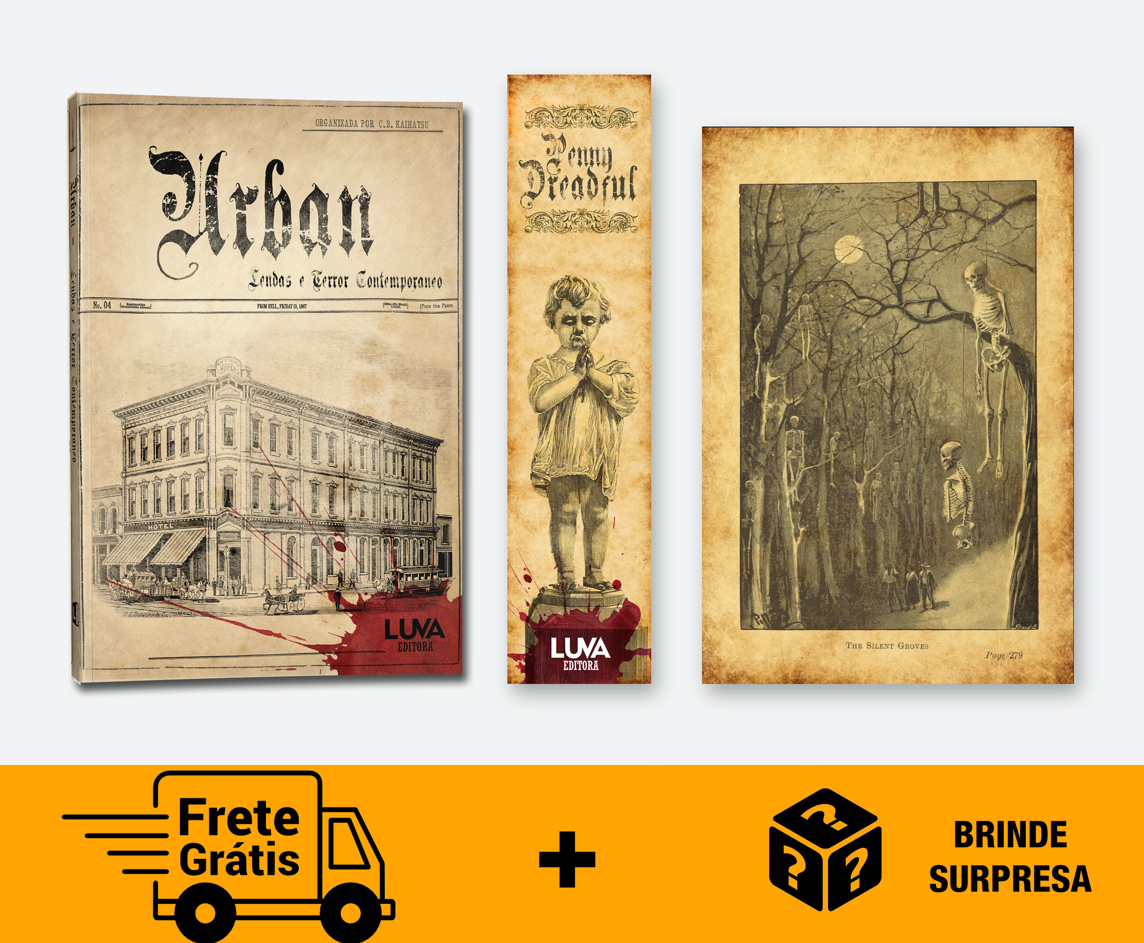 01 LIVRO + POSTAL + MARCADOR + BRINDE