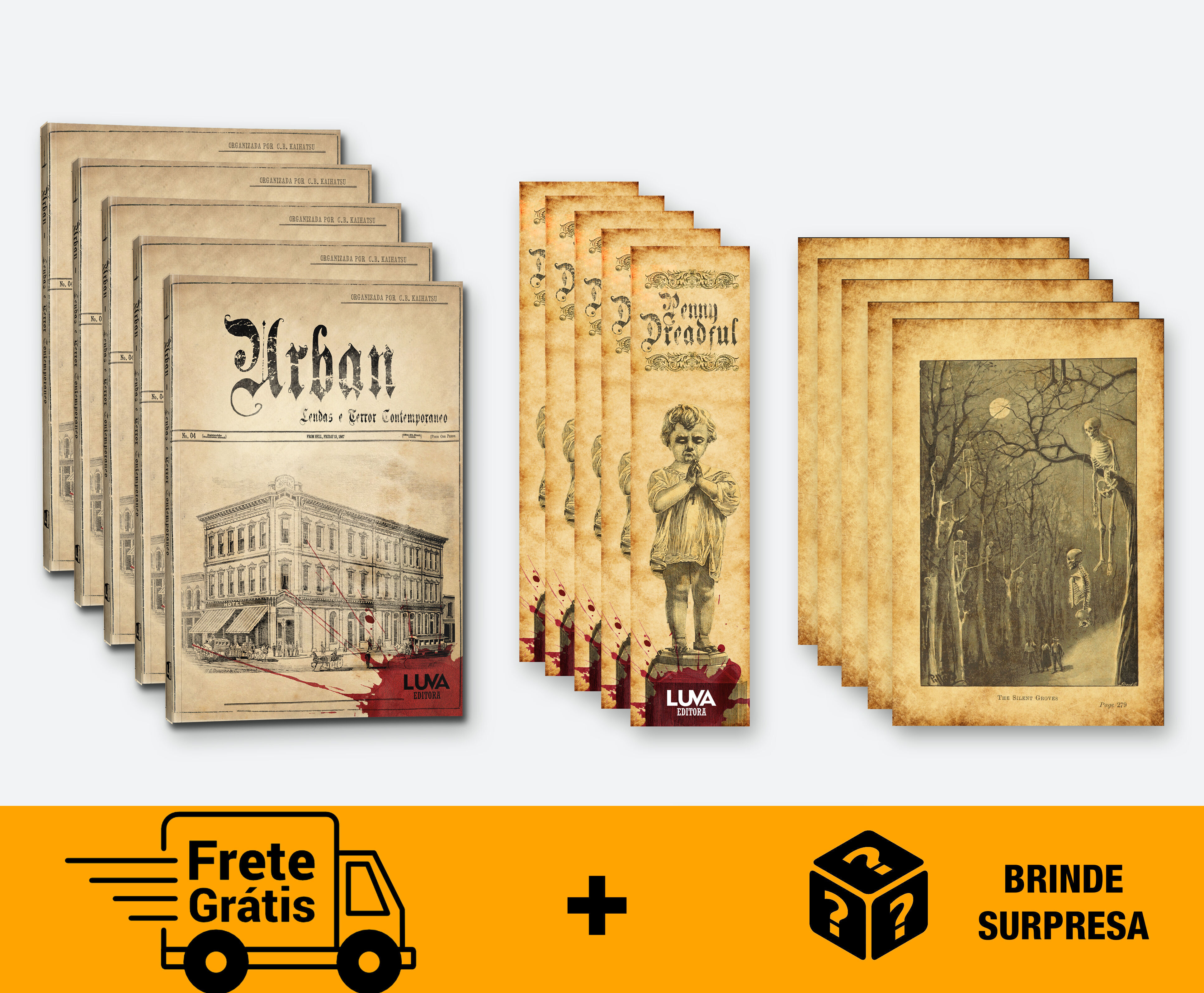 05 LIVROS + 05 POSTAIS + 05 MARCADORES + BRINDE