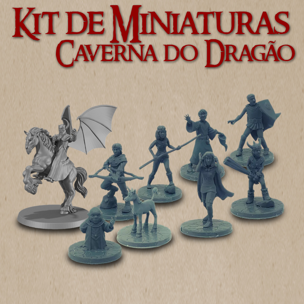 KIT MINIATURAS CAVERNA DO DRAGÃO
