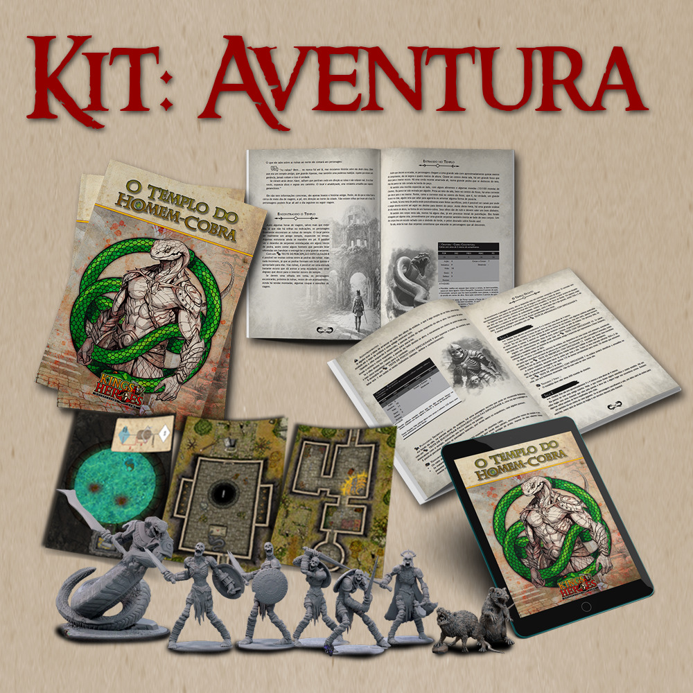 KIT AVENTURA: O TEMPLO DO HOMEM COBRA
