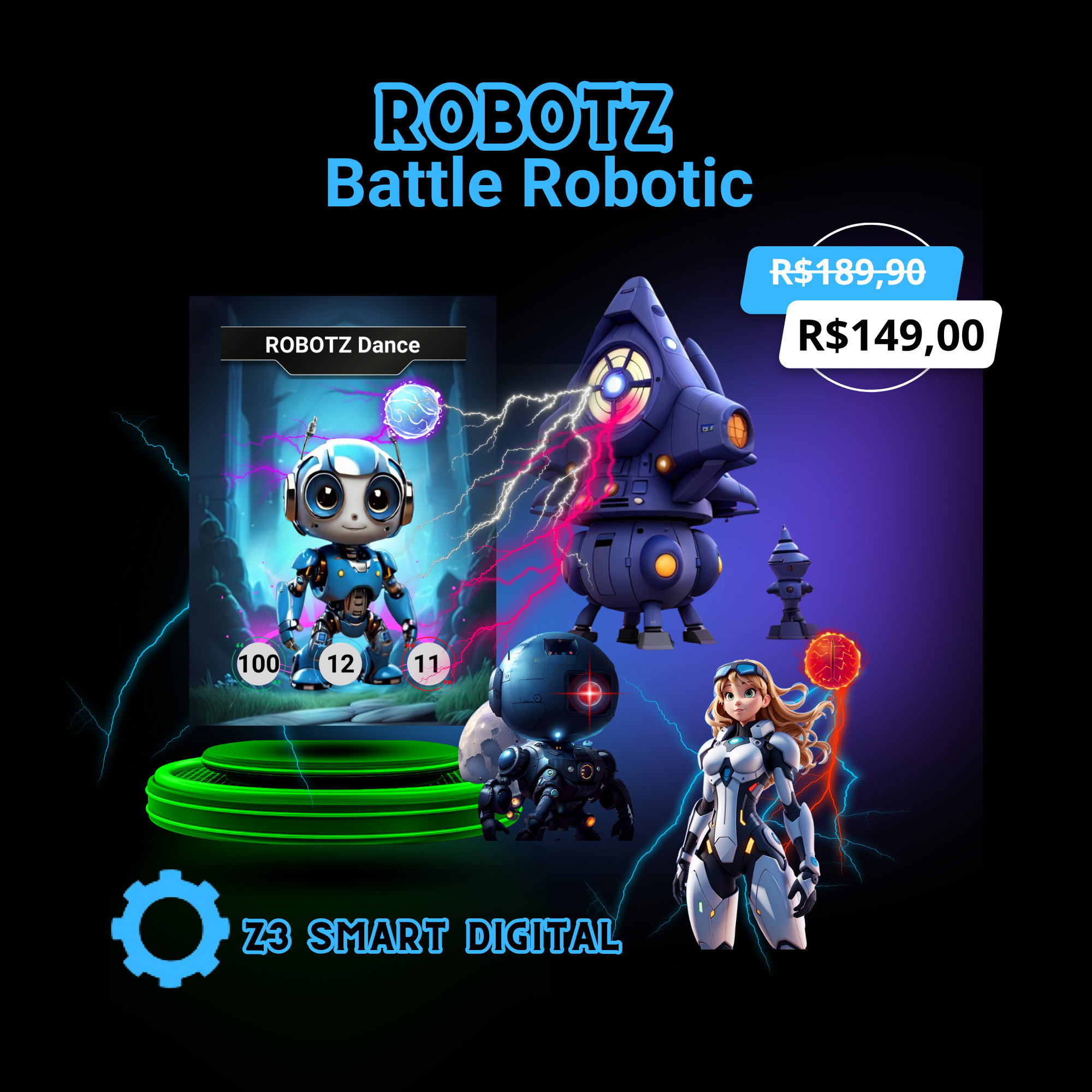 Robotz Battle Robotic - Deck inicial ROBOTZ Dance