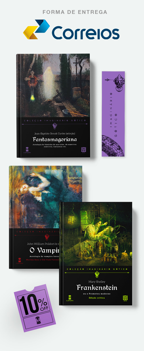 Fantasmagoriana + O Vampiro + Frankenstein + marcador + cupom digital