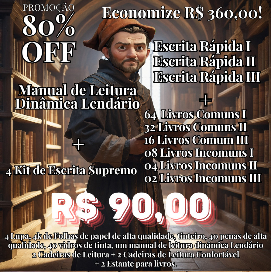 Nível 9: Biblioteca de Vila (R$90)