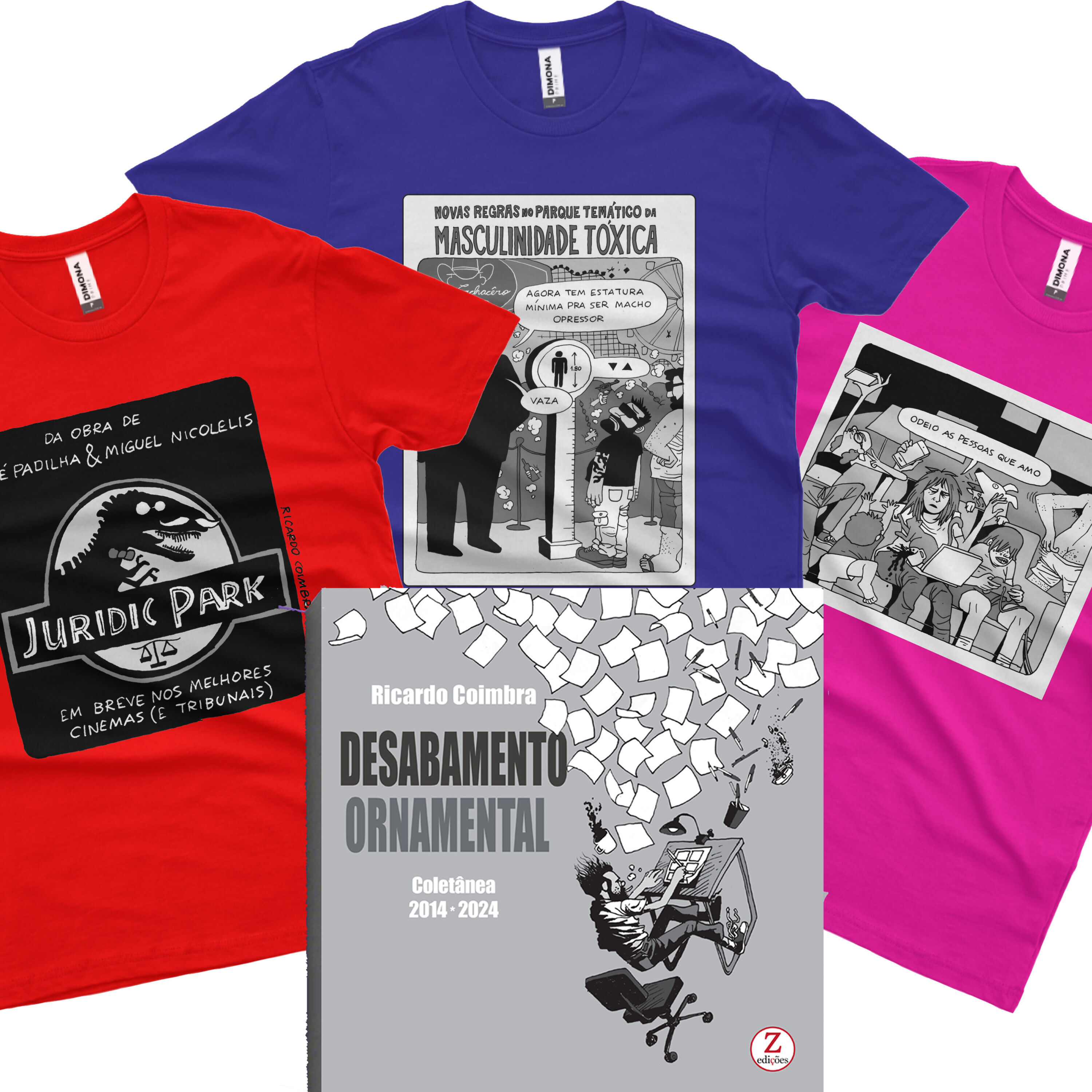 Livro pequeno e camiseta