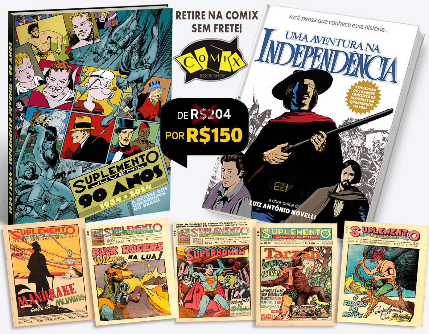 SJ13EBCX – Pack Ebal com 2 álbuns e 5 cartões postais e superdesconto sem frete! EXCLUSIVO PARA RETIRADA NA COMIX/SP