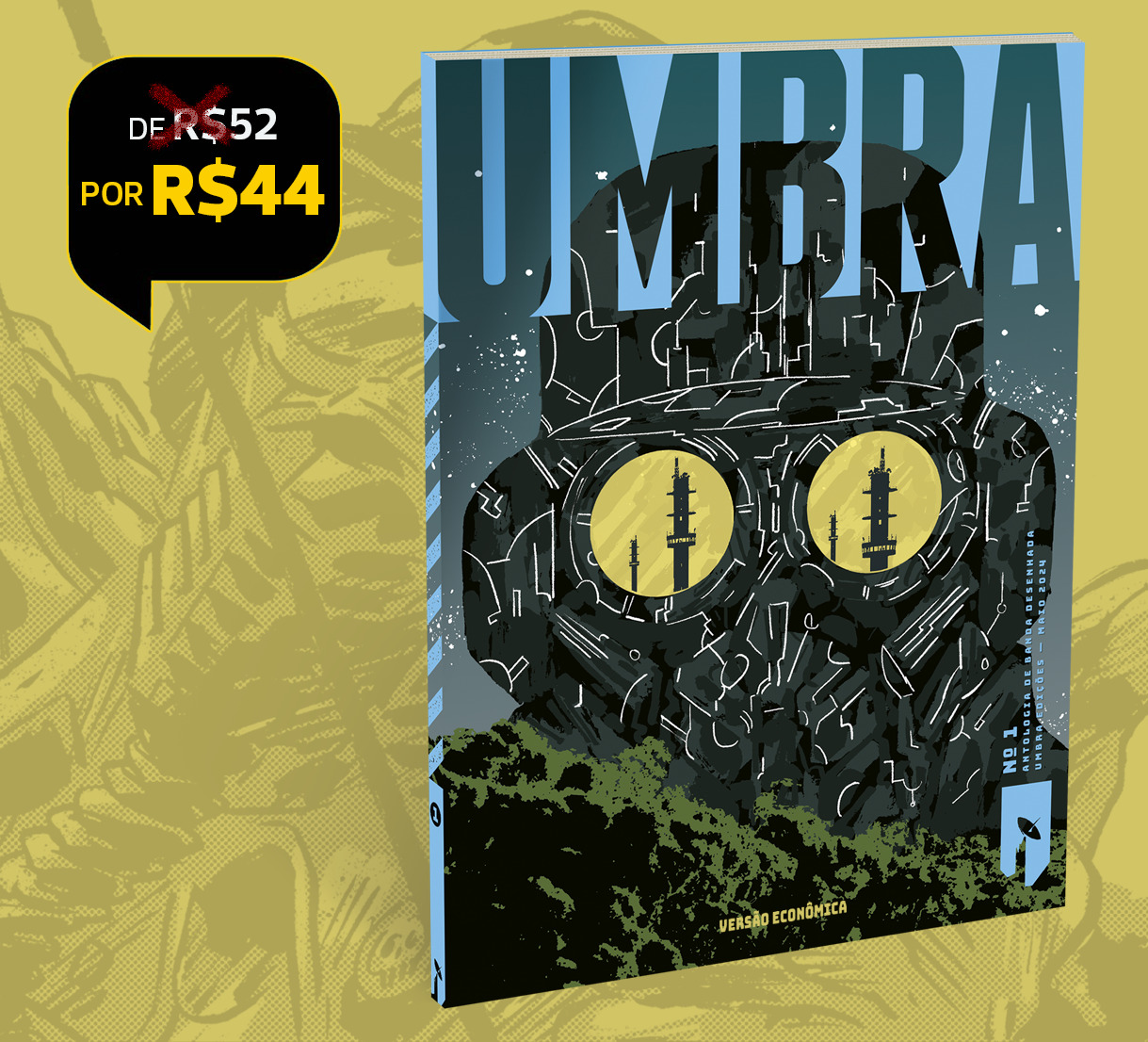 3UEC – 1 exemplar "UMBRA" Ed. Econômica (miolo papel pólen)