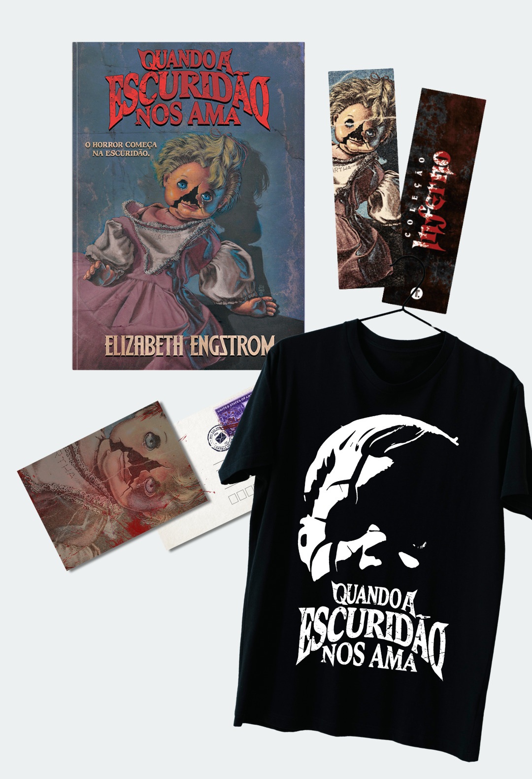 4 – LIVRO + MARCADOR + POSTAL + CAMISETA + CUPOM