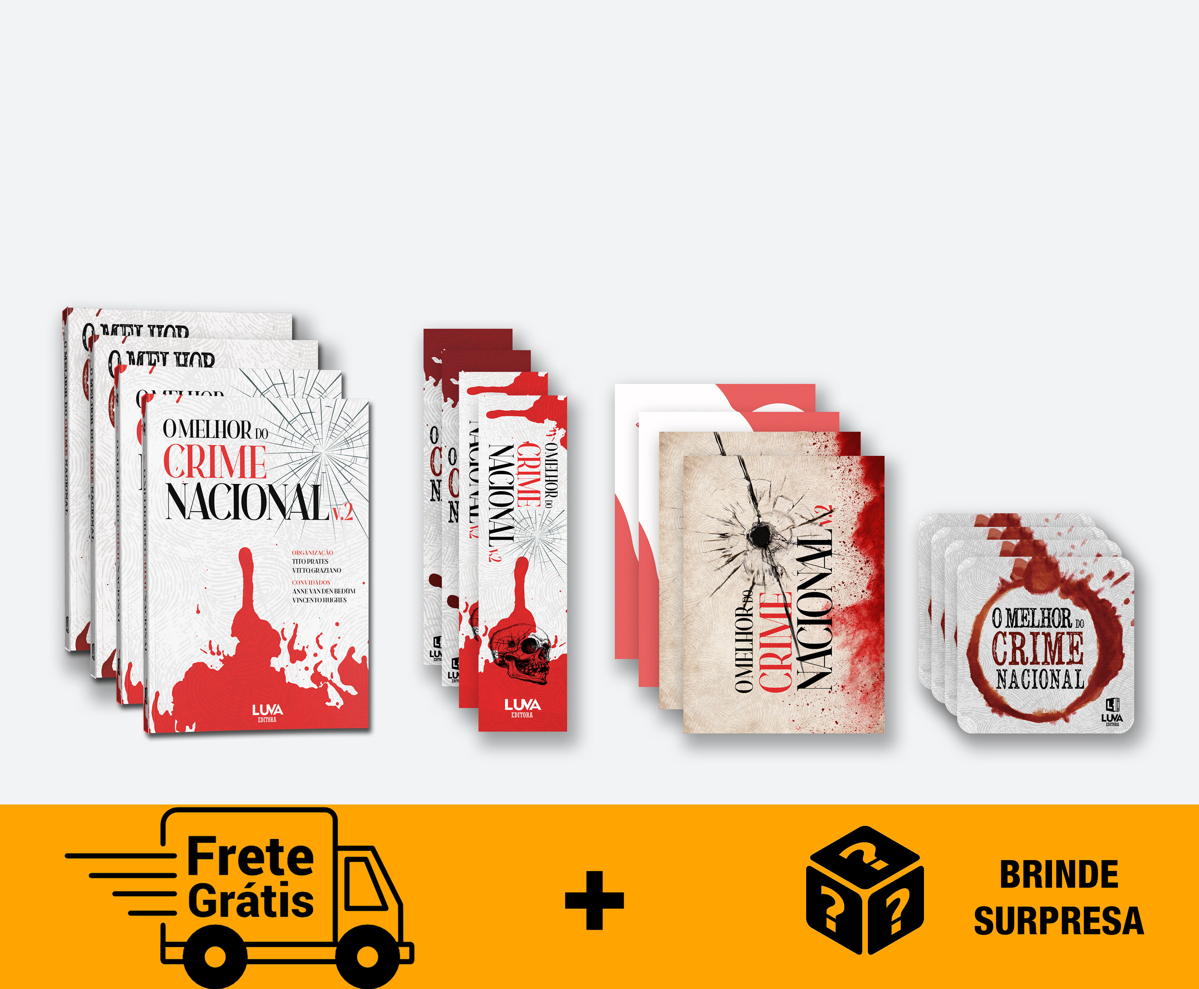 Reincidente Dobrado  - Para R$ 240 ou mais 02 LIVROS + 02 MARCADORES + 02 POSTAIS + 02 PORTA-COPOS 