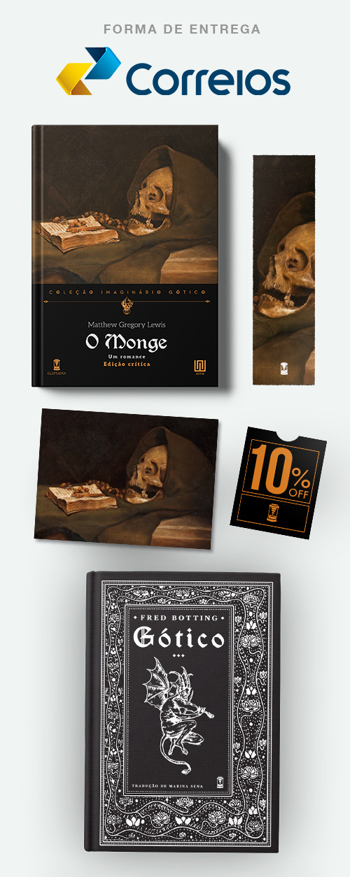 O Monge + Gótico + Marcador + Postal + Cupom de desconto