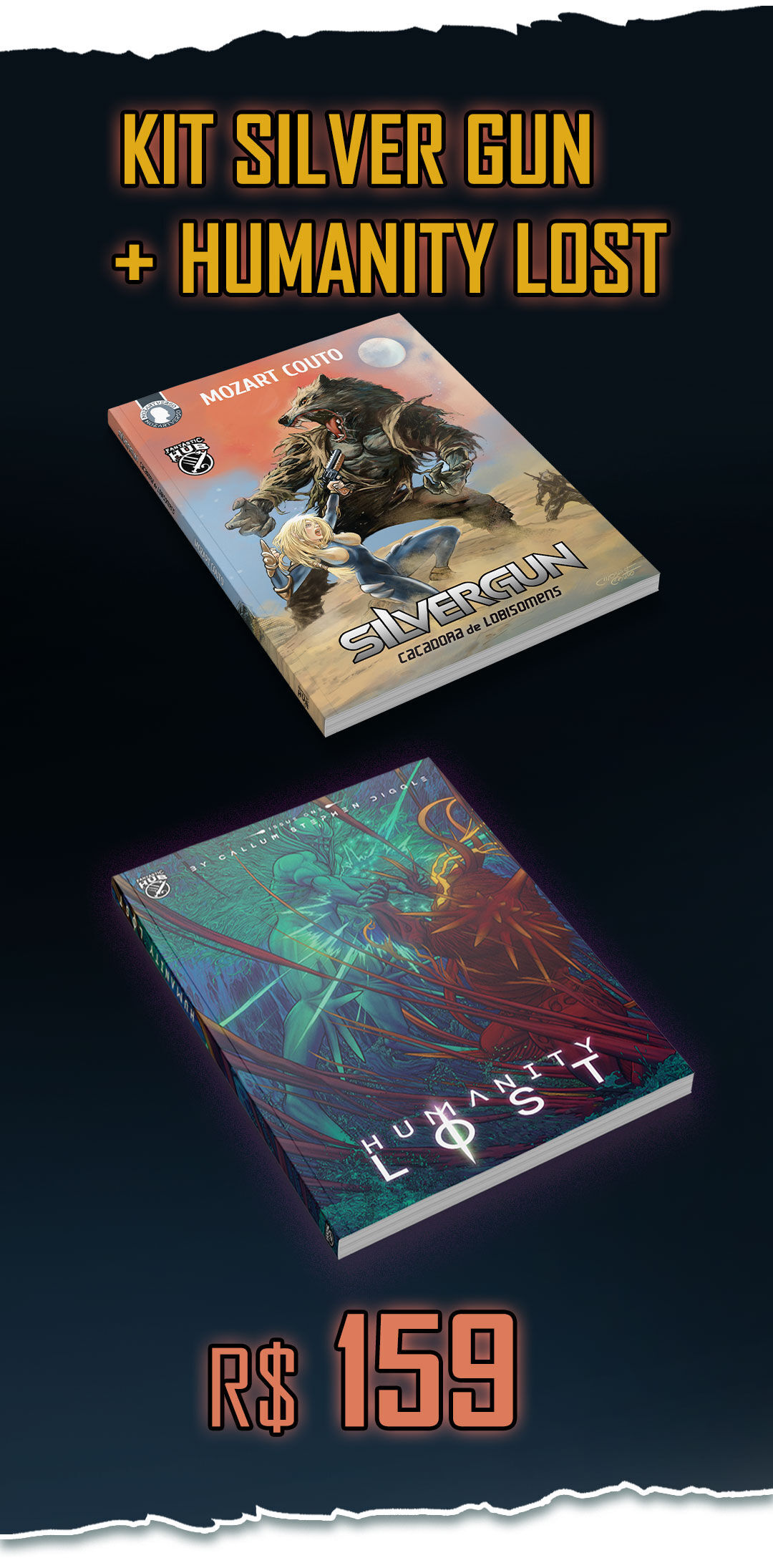 Kit Silver Gun + Humanity Lost Tomo Um