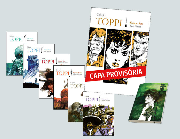 5. Coleção Toppi completa (7 volumes) + Caderno de brinde