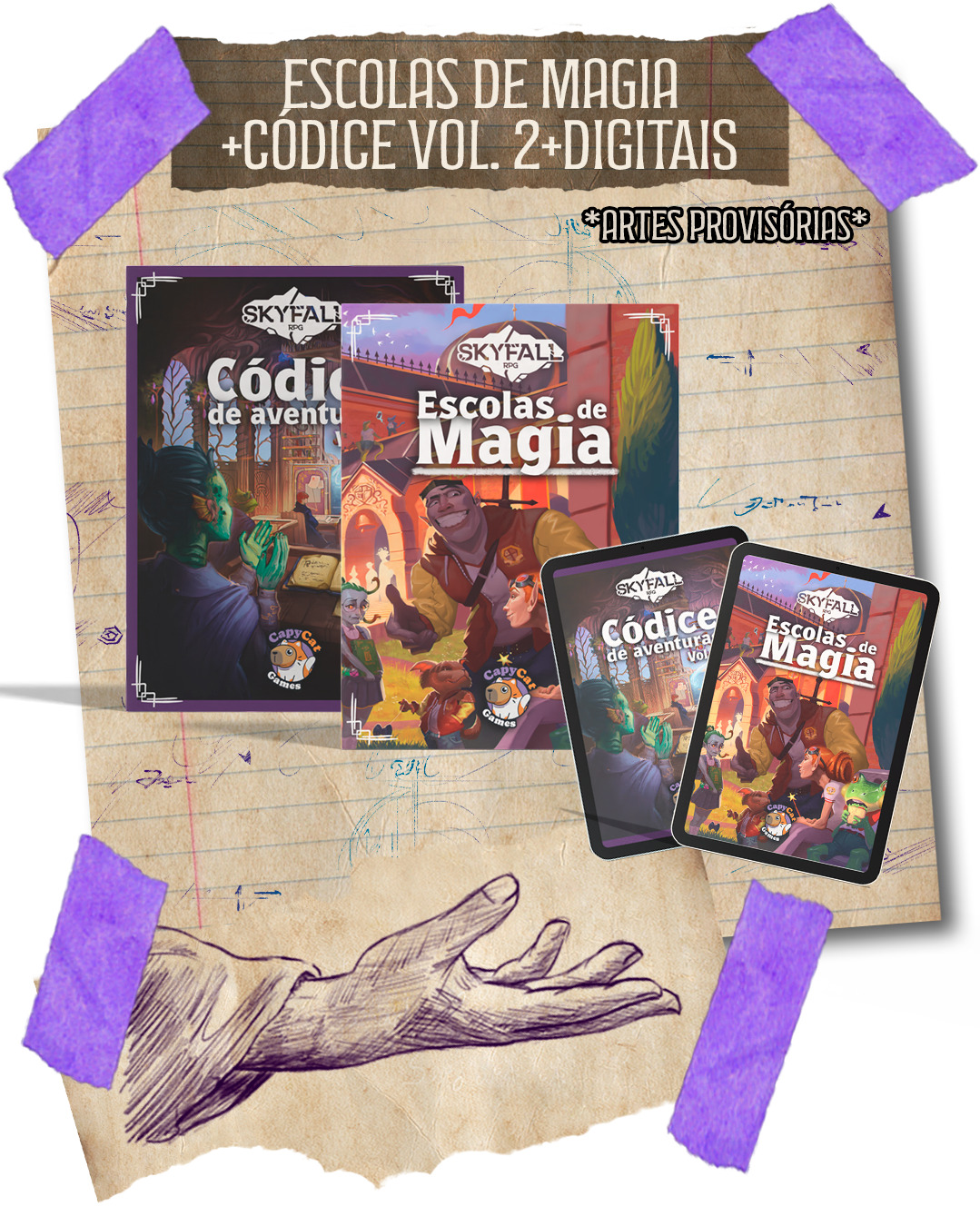 Nível 3: Escolas de magia + Códice Vol. 2 + Digitais