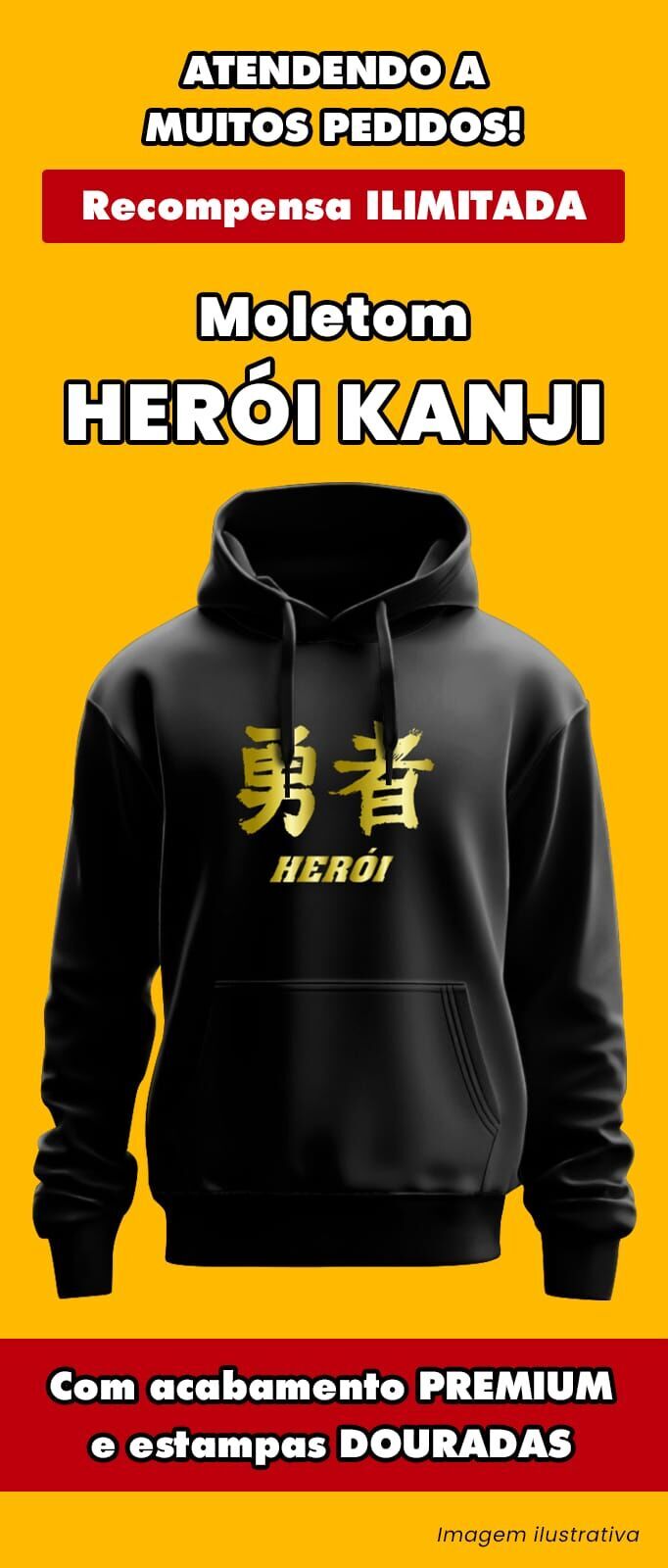 Moletom HERÓI KANJI