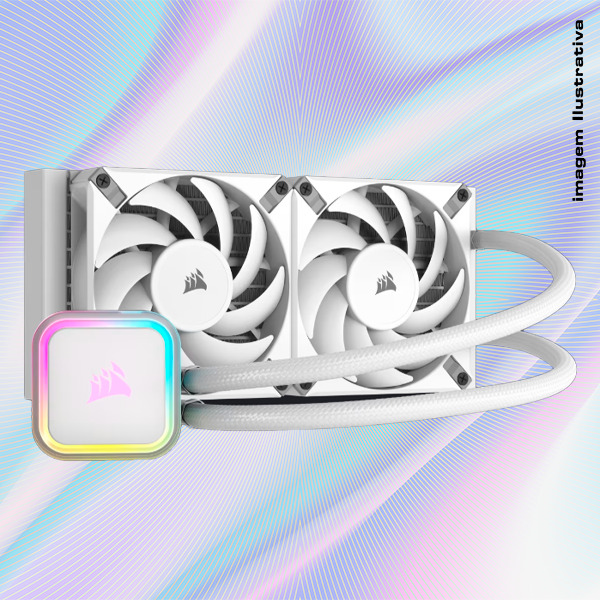 Water Cooler Corsair Icue H100i RGB Elite, 240mm, Branco