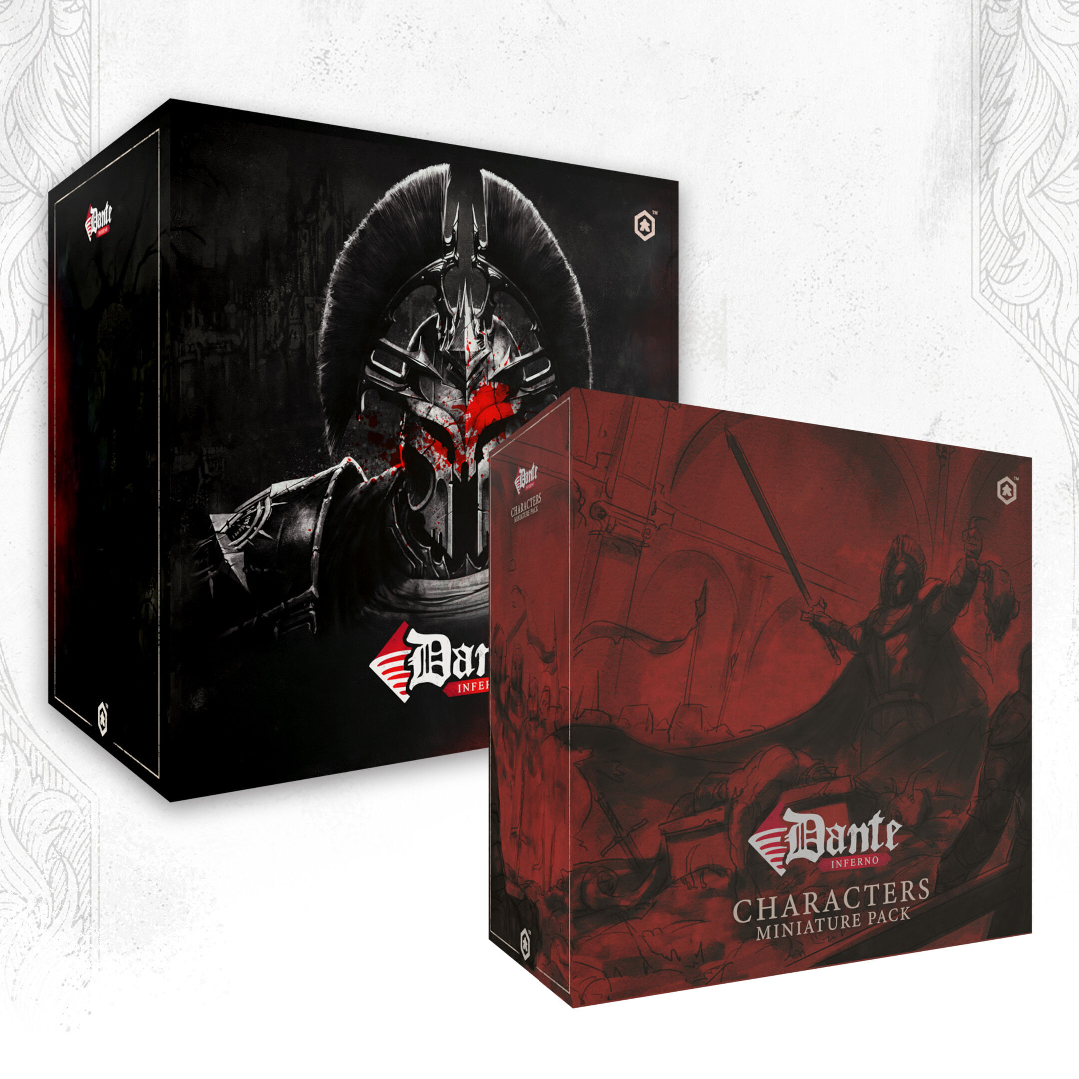 Apoio Infernal - Dante: Inferno Jogo Base + Caixa Miniaturas de Personagens