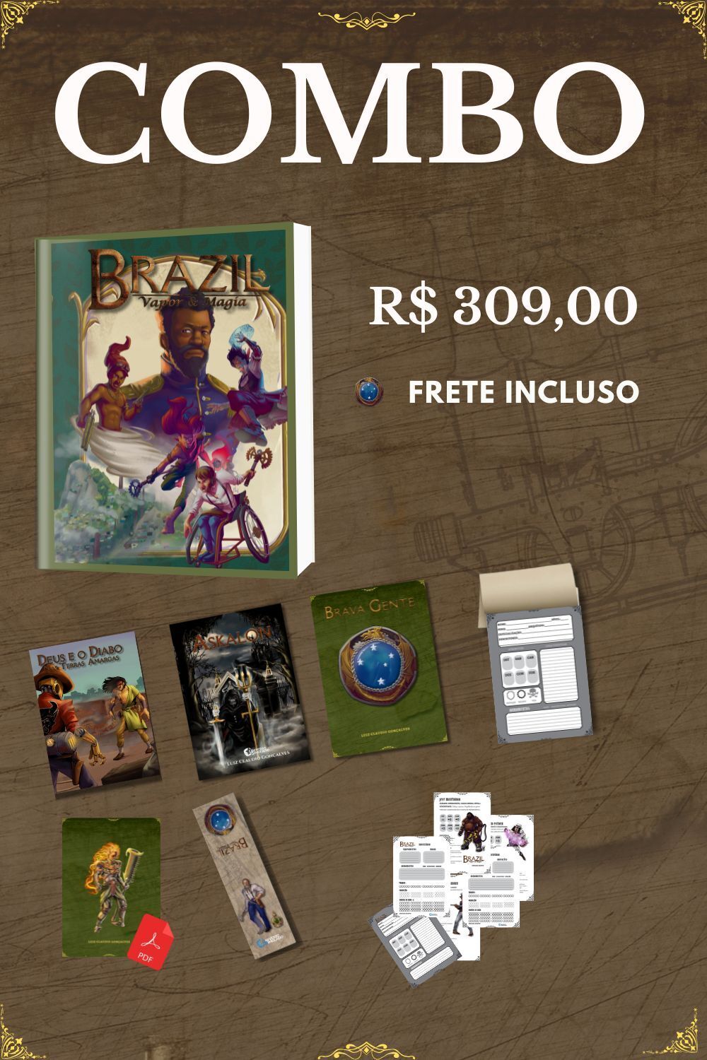 COMBO: MÓDULO BÁSICO + SUPLEMENTOS + BLOCO DE FICHA + EXTRAS 