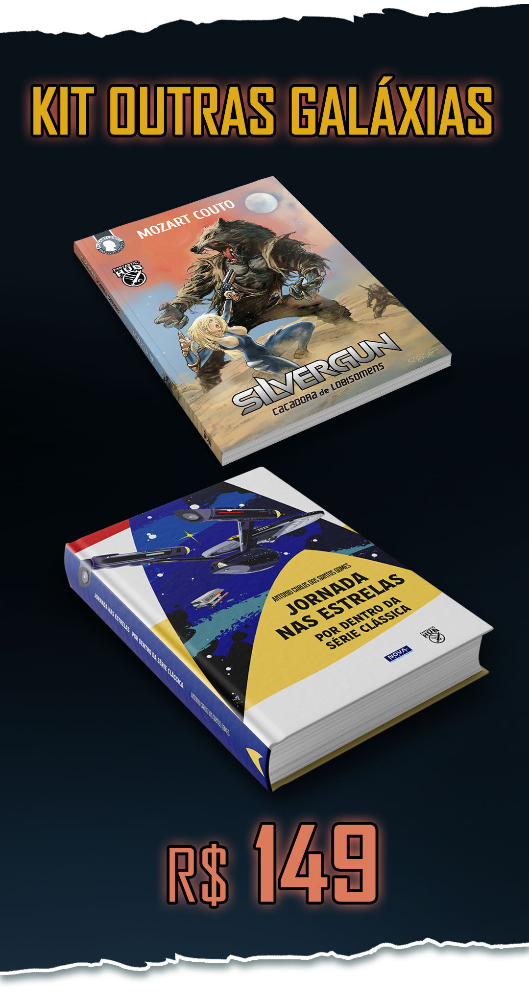 Kit Outras Galáxias e Planetas - Silver Gun (HQ) + Star Trek (Livro)