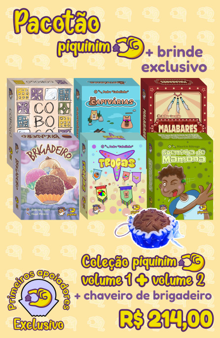 🚨 Pacotão Piquinim (Vol. 1 + 2) + CHAVEIRO DE BRIGADEIRO 🚨 LIMITADO