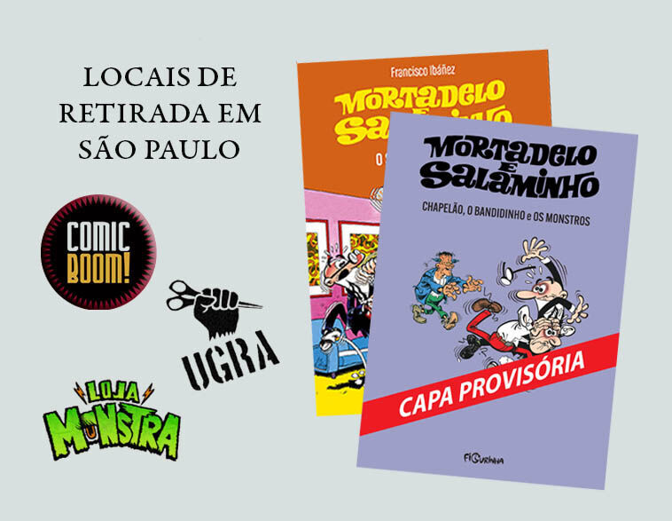 4. Mortadelo e Salaminho: "Chapelão, o bandidinho" e "Os monstros" + "O sulfato atômico" (Retirada presencial)
