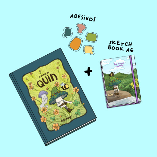 HQ + Adesivos + Sketchbook A6