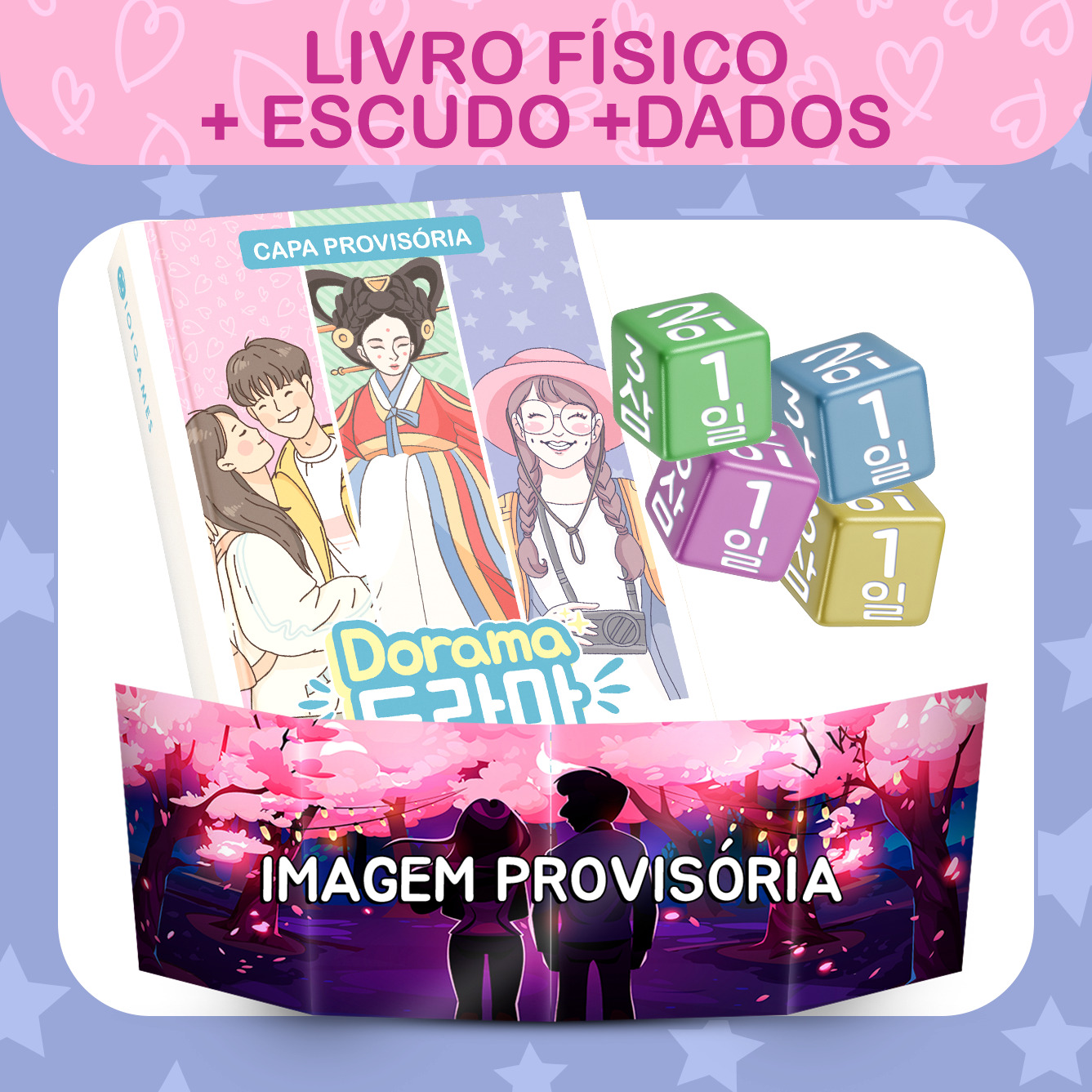 Dorama RPG - Kit Livro + Dados e Escudo