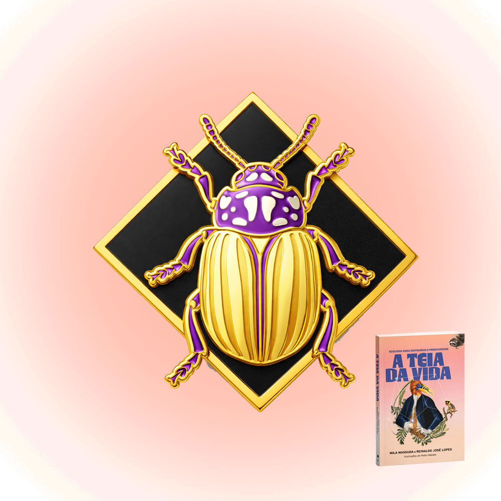 Livro + pin exclusivo (besouro)