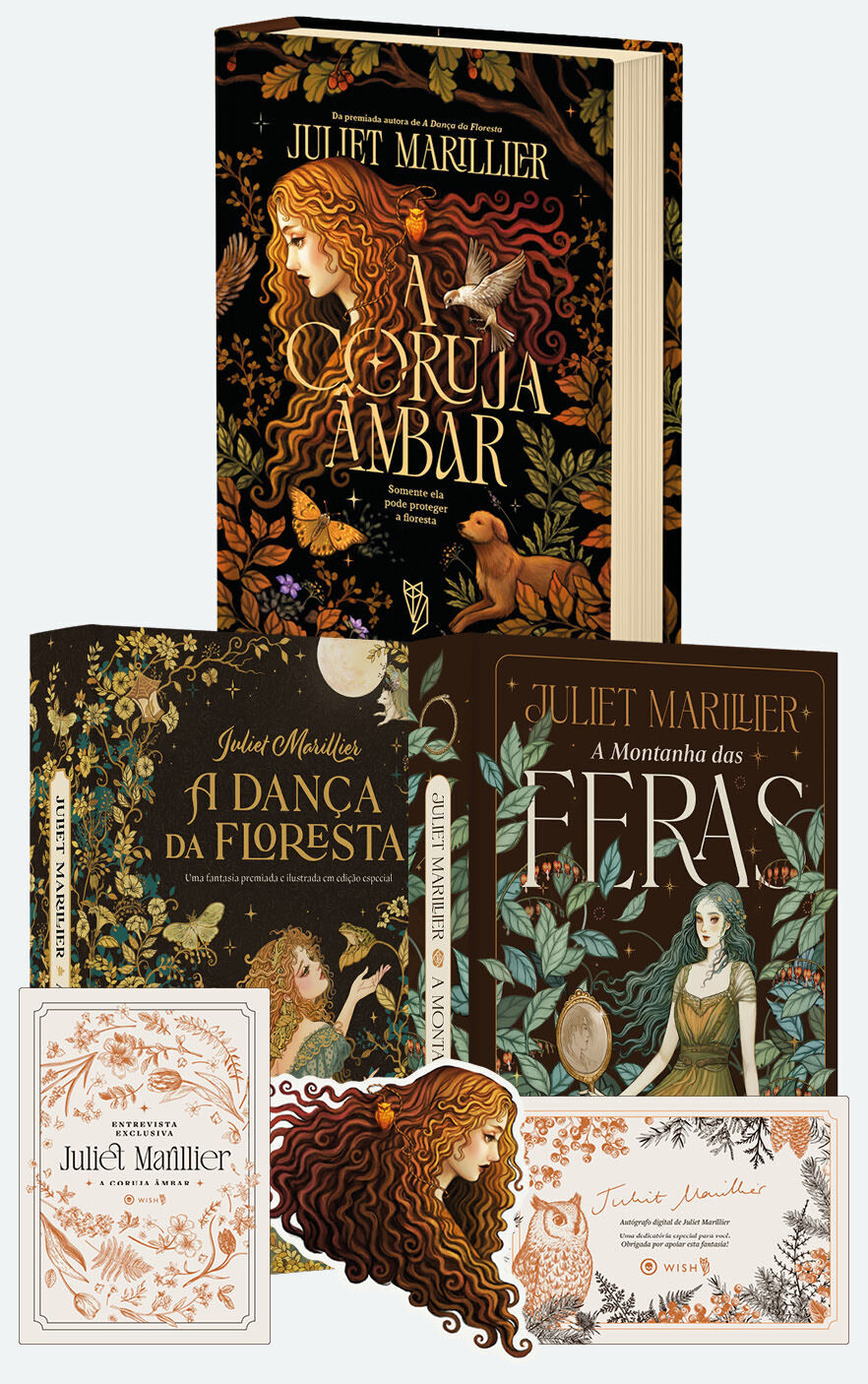 Kit Juliet Marillier: A Coruja Âmbar + A Dança da Floresta + A Montanha das Feras + Brindes impressos