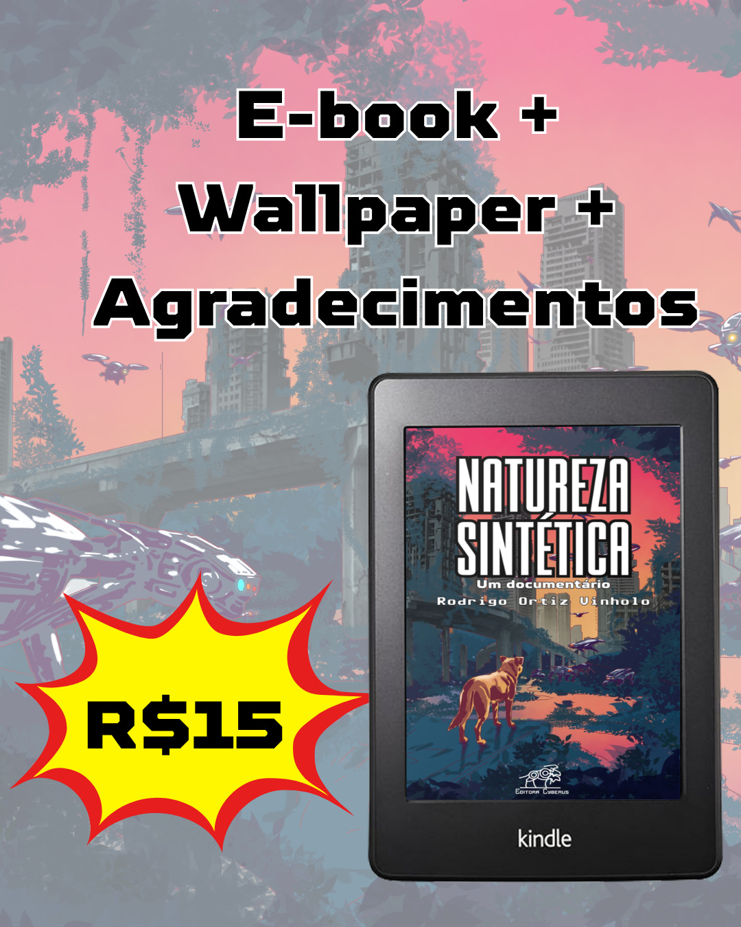 E-book + wallpaper + agradecimento no livro