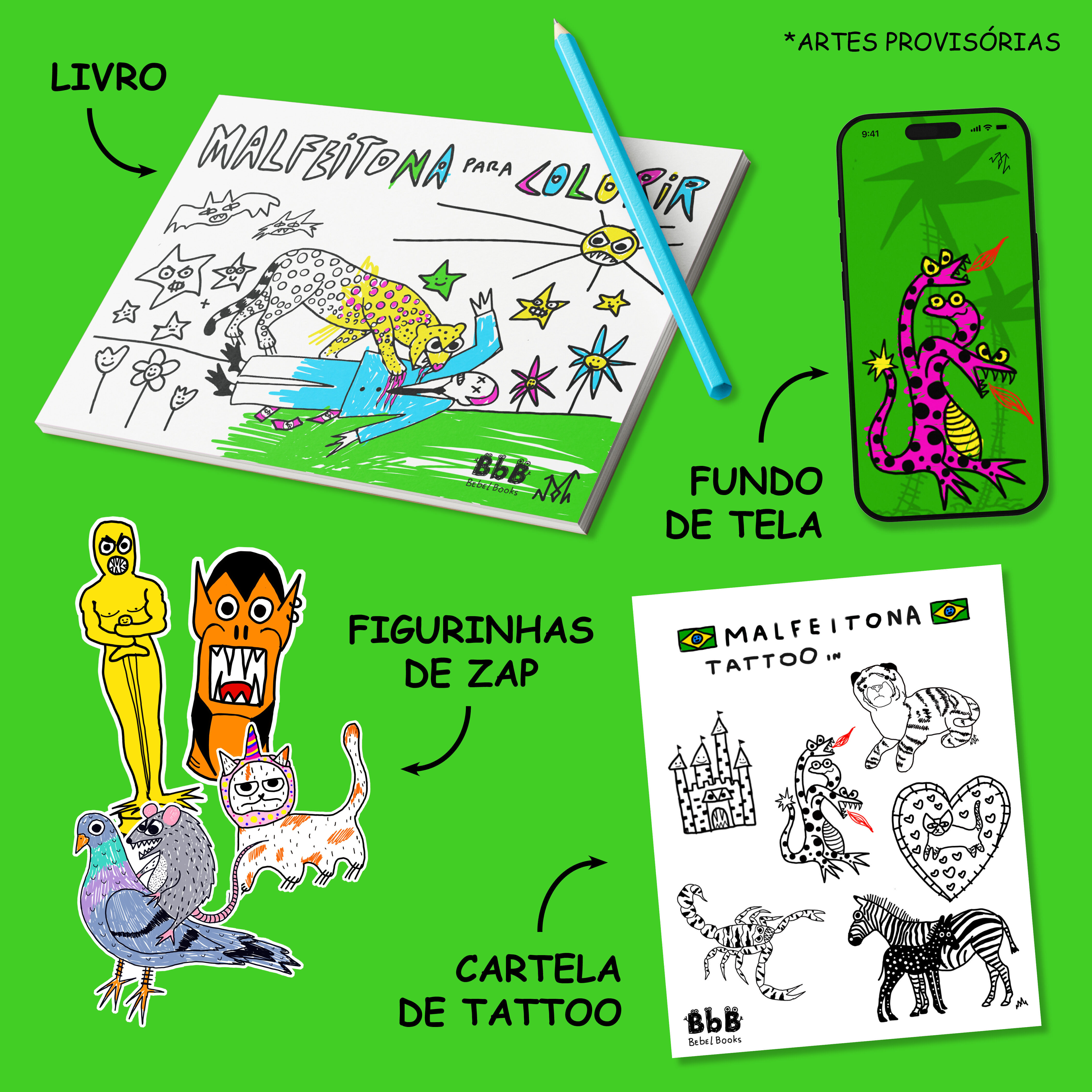TROPICAL DARKZERA: LIVRO + TATTOOS + brindes digitais + brindes de meta