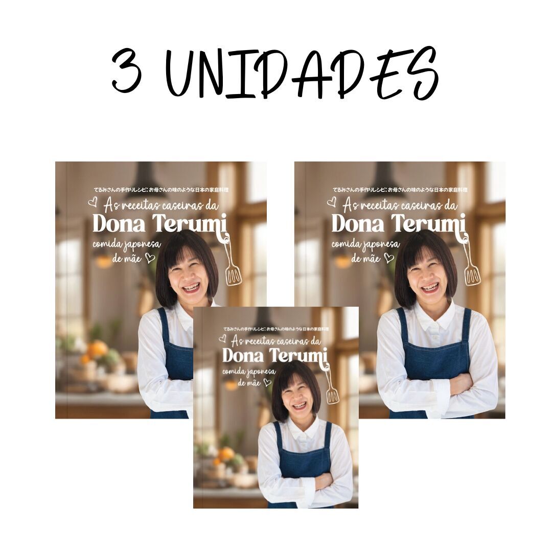 - 3 unidades - Livro Receitas da Dona Terumi