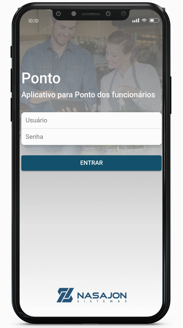 celular aberto no sistema ponto web.