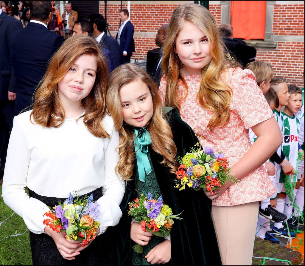 Las tres princesas durante la celebración del