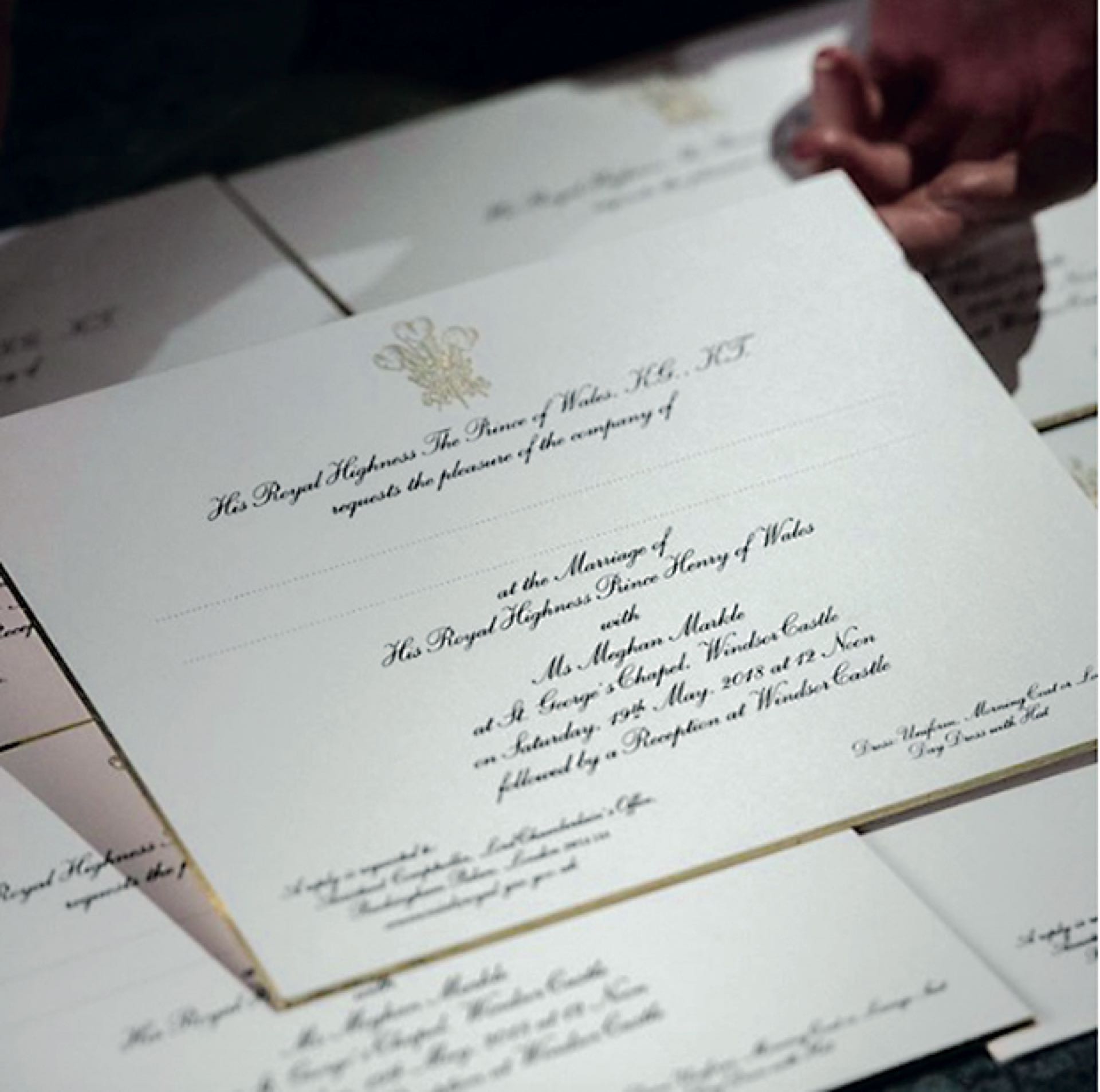 Las invitaciones realizadas por la papelería Barnard and Westwood.