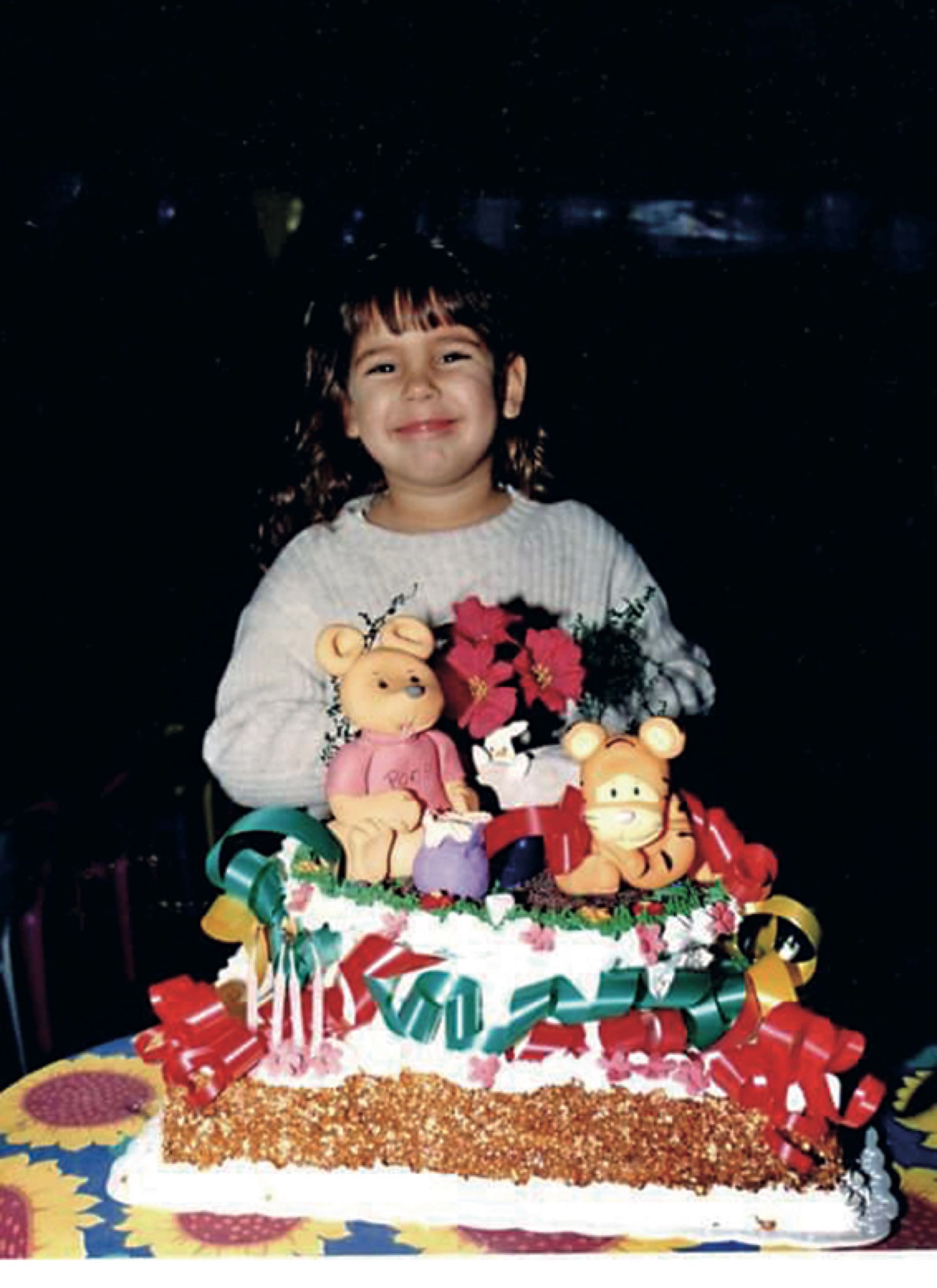 Ainara en su cumpleaños número tres: su primera foto después del diagnóstico.