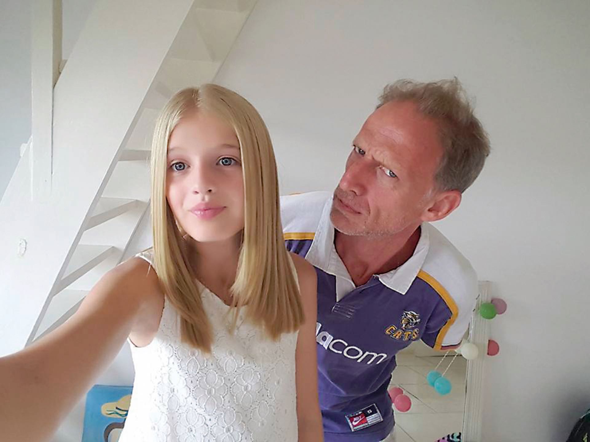Ezequiel Lo Cane junto a su hija Justina.