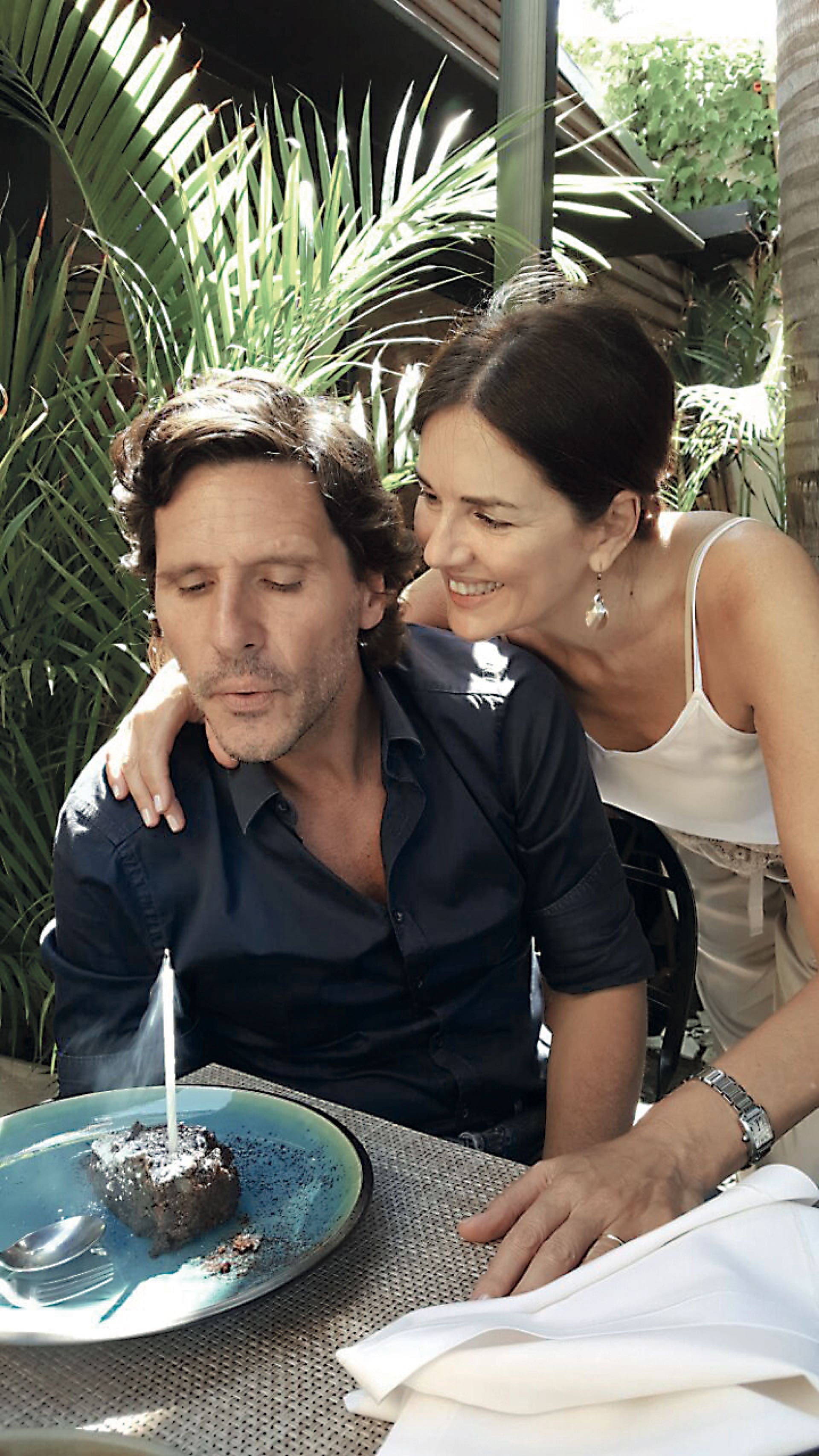 Con su marido Lucas Bocchino.