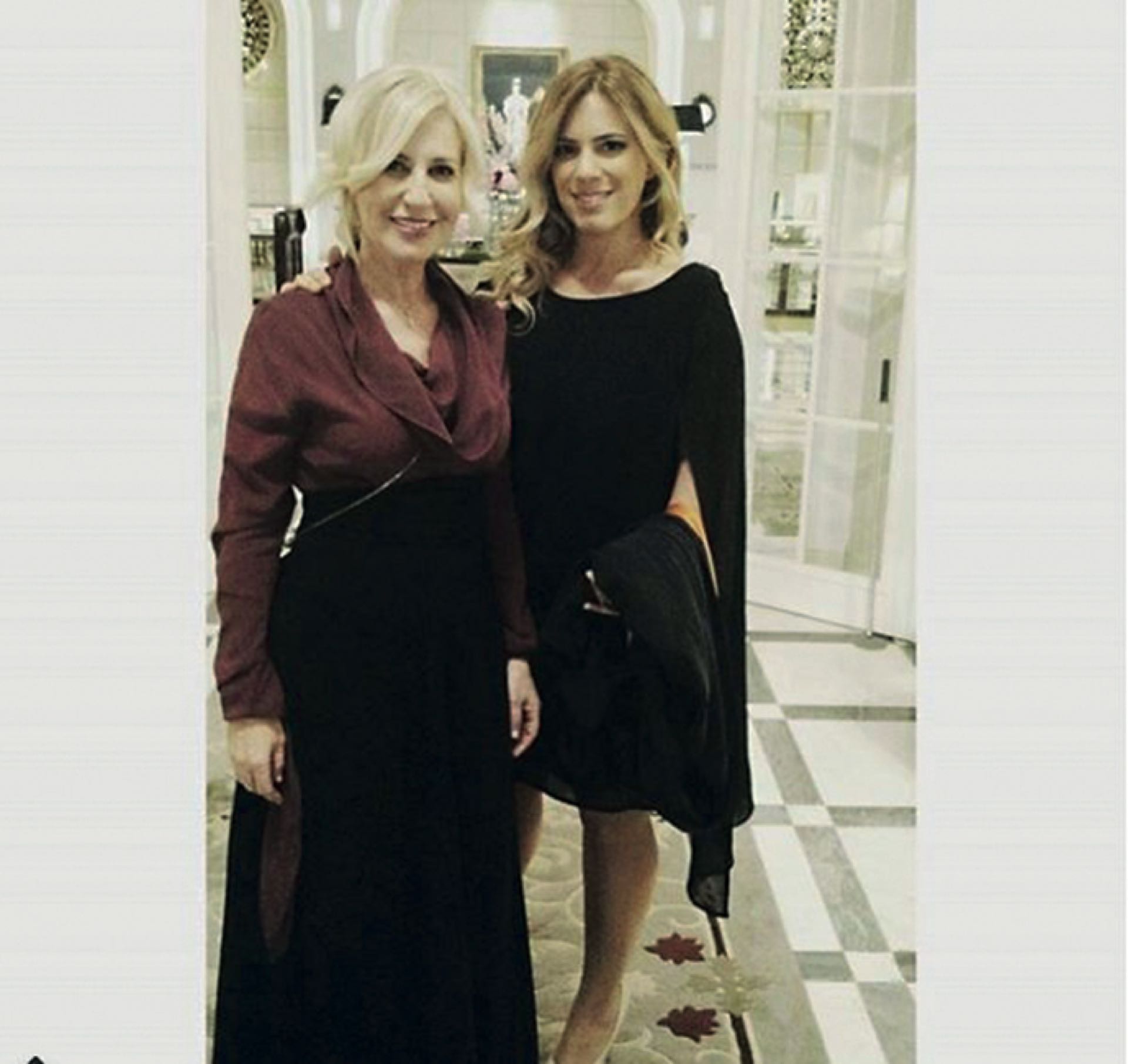 Con su mamá, Mercedes Morán.