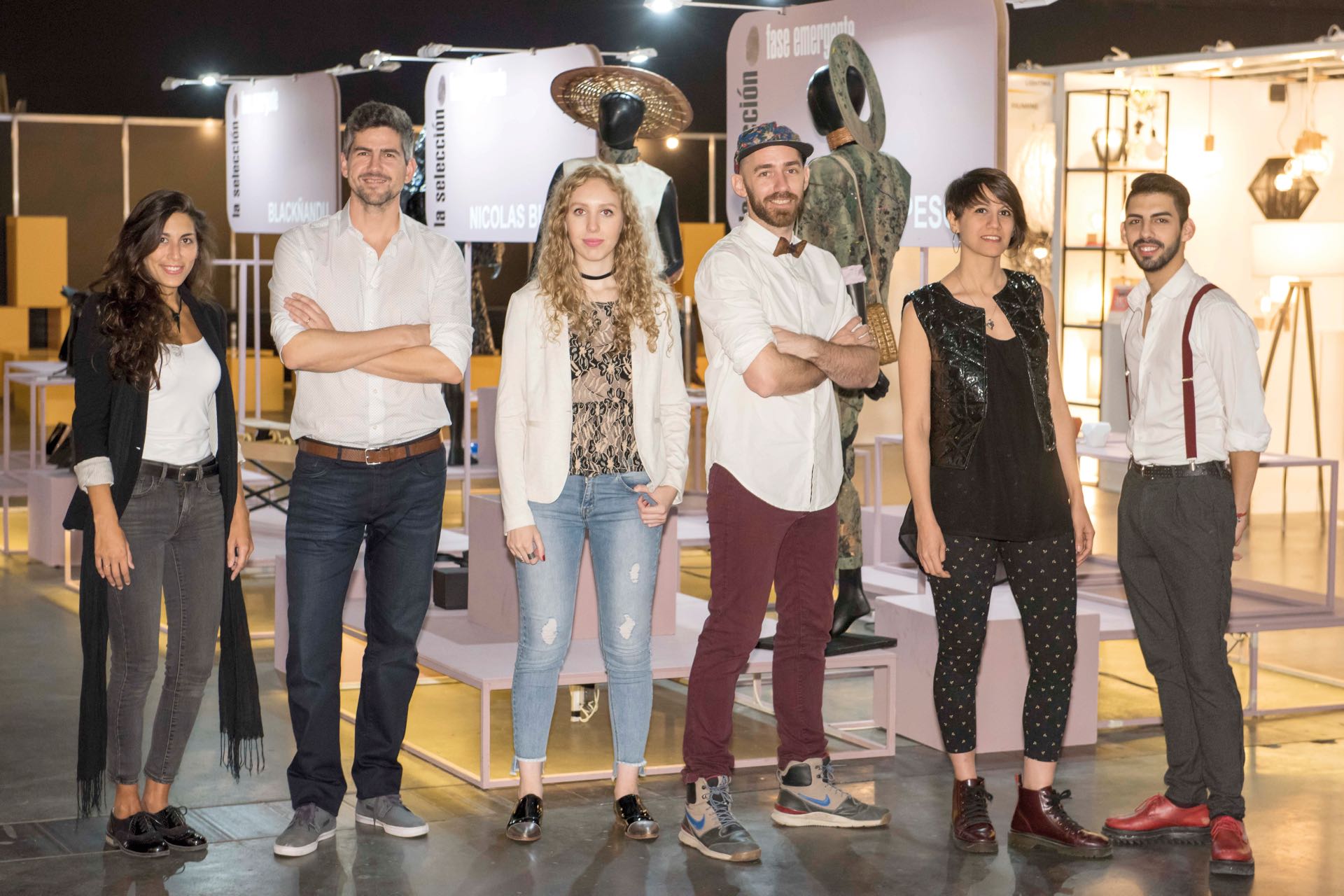 Ganadores de La Selección - Fase Emergente del año pasado: Catalina Guzmán, Nicolás Buforn, Lucía Aldana Martini, Silvio Tinello, Mailén Calvo y Mauro Pesoa.