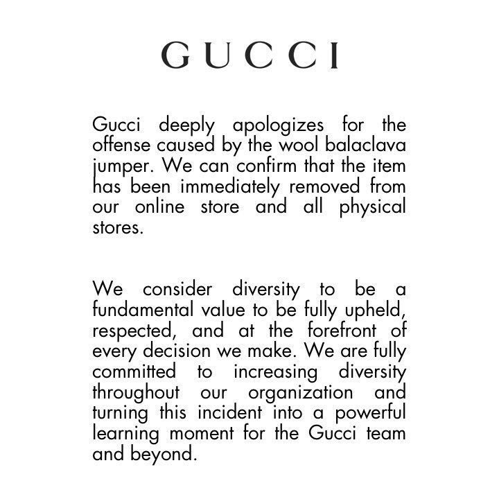 GUCCI DIVERSIDAD BLACKFACE