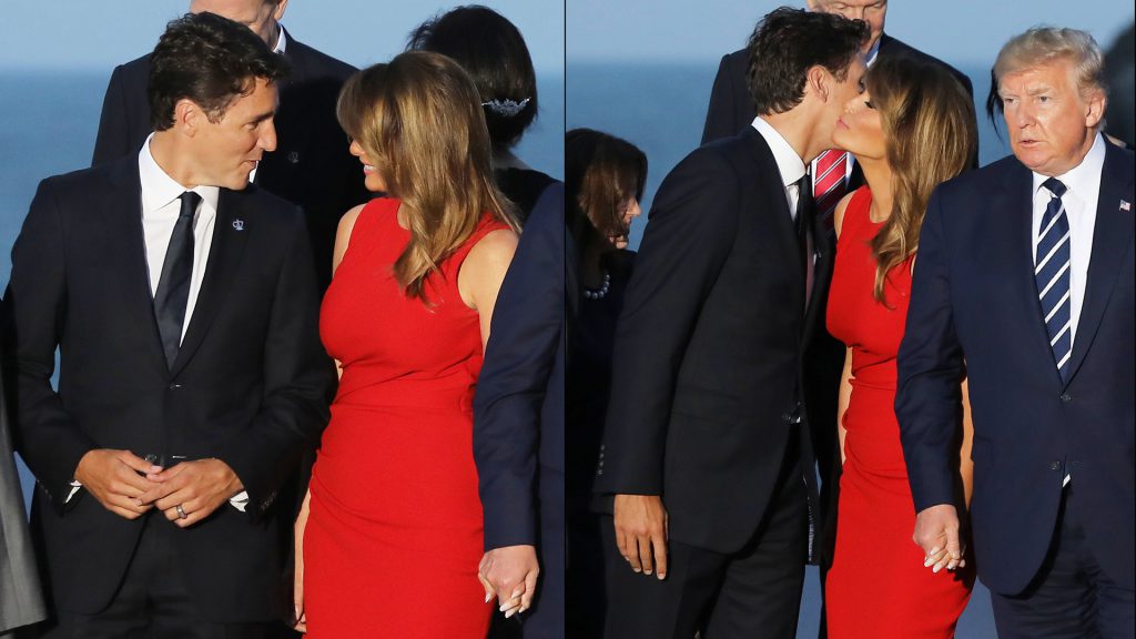 Justin Trudeau Melania Trump G7