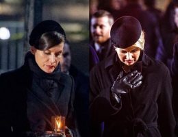 LETIZIA Y MAXIMA DE LUTO