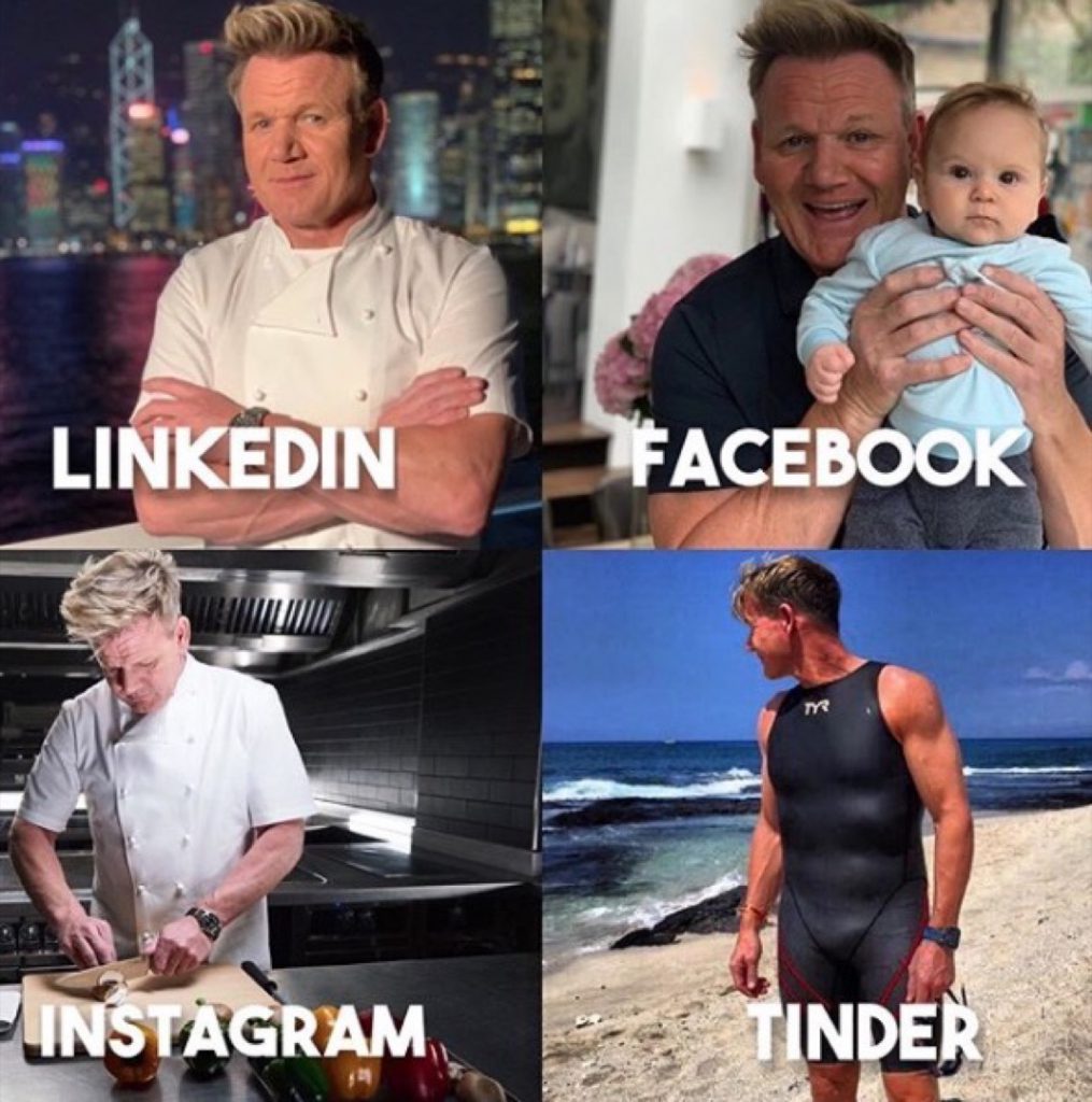 REDES SOCIALES TINDER FACEBOOK LINKEDIN INSTAGRAM