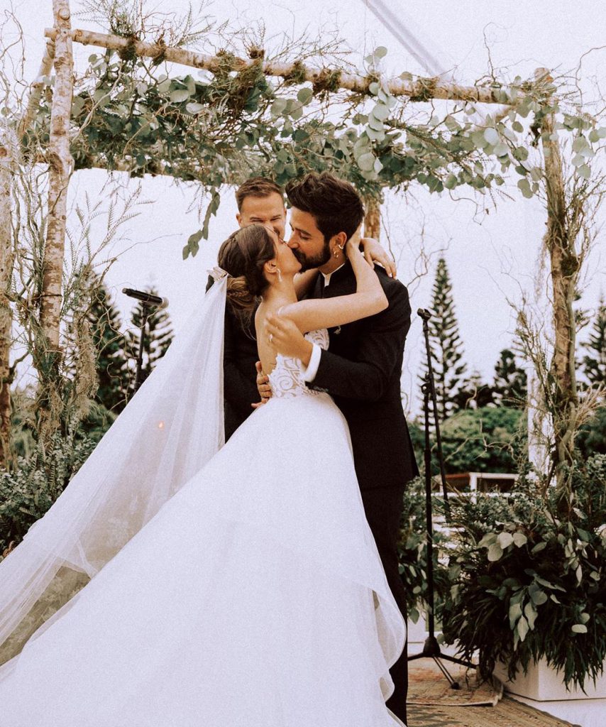Evaluna y Camilo en el día de su boda, en febrero de 2020.