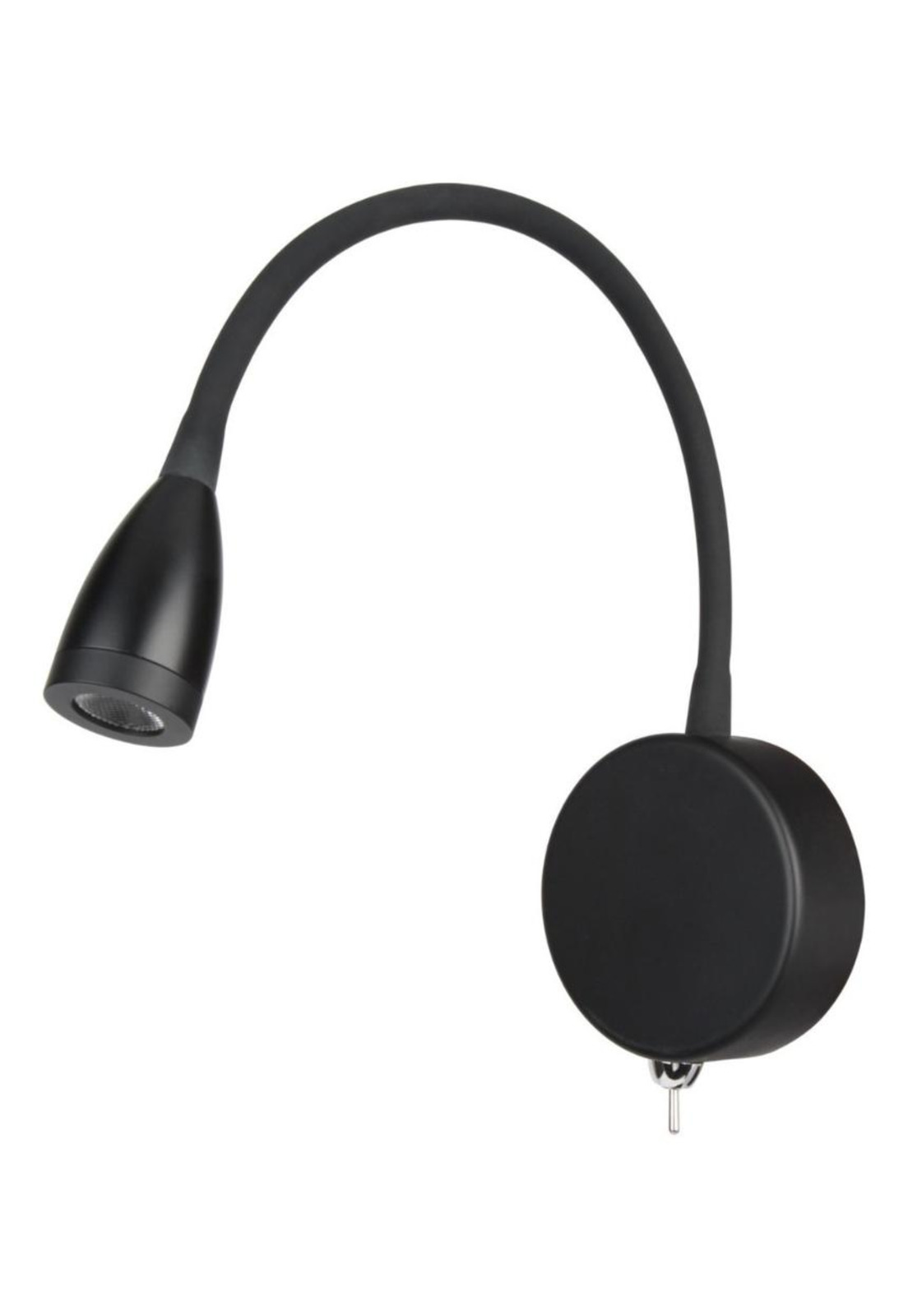 Aplique Lectura Led Zoom 3w Luz Calida Negro Con Switch