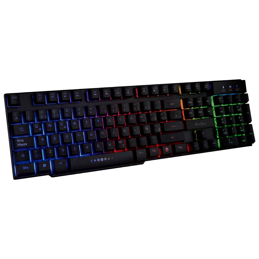 teclado kolke gamer simil mecanico con luces led