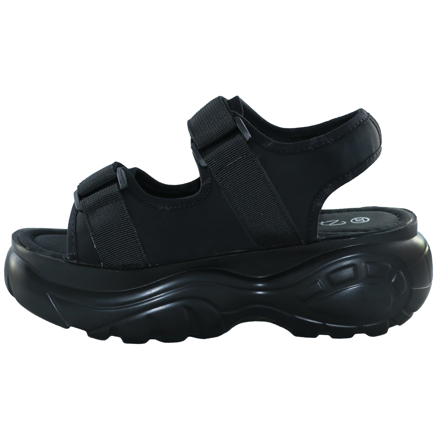 Sandalia chunky negra Clearance