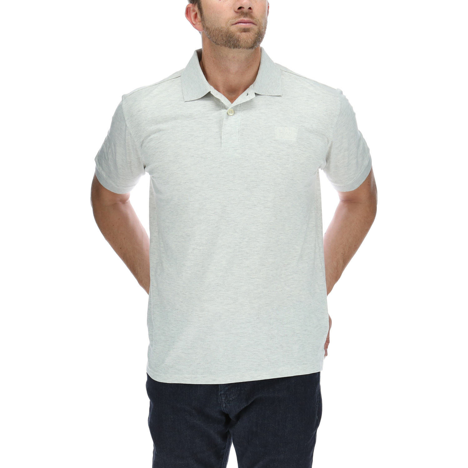 polera polo gris